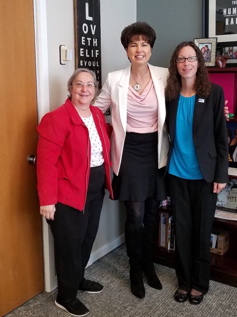 Victora Stephan (left), Senator Connie Leyva (center), Danielle Kilchestein (right)